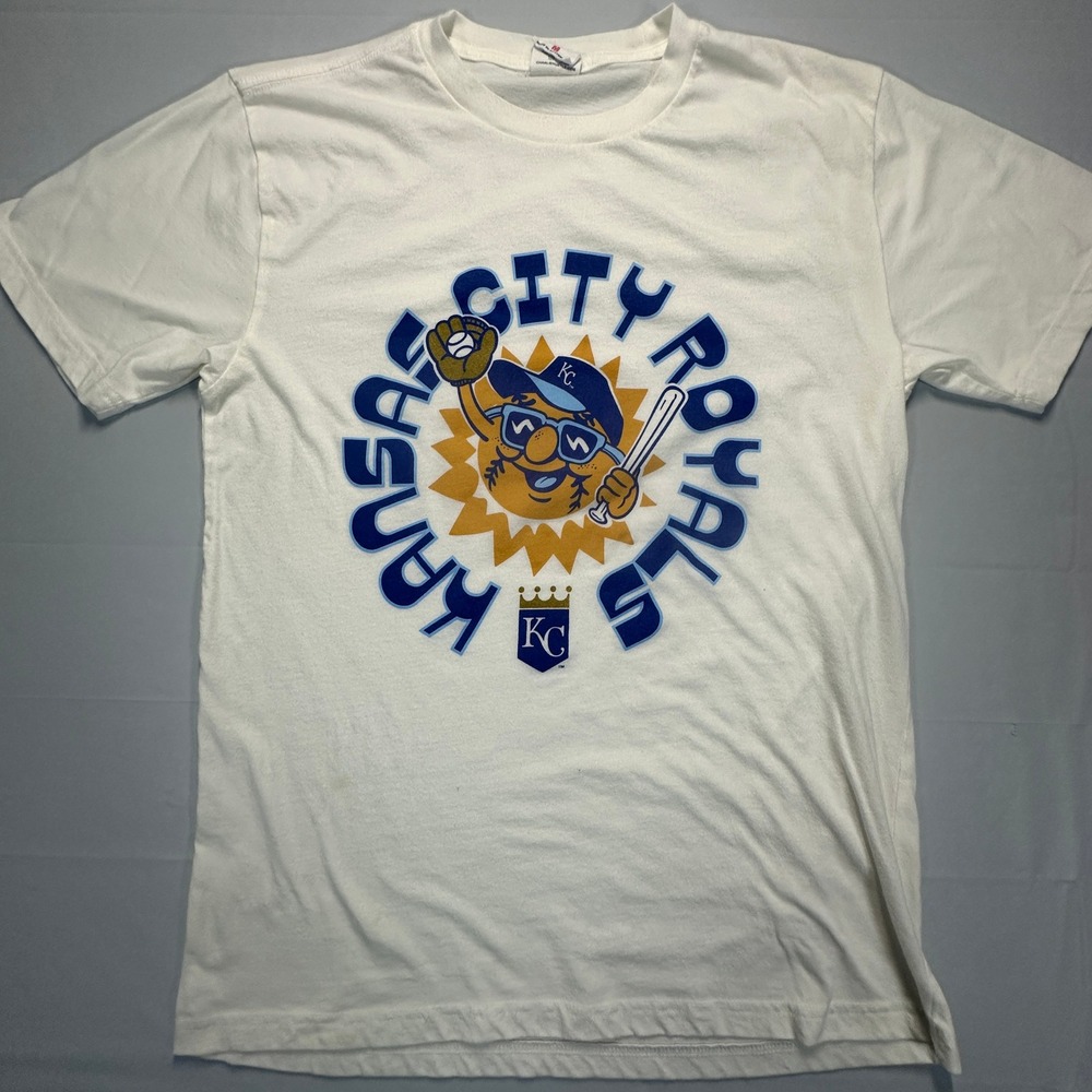 Charlie Hustle Kansas City Royals Graphic T-Shirt White Unisex Medium